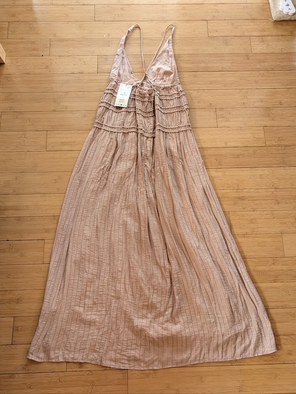 NWT Zara Pink Flowy Maxi Dress - Picture 3 of 11